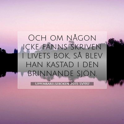 Uppenbarelseboken 20:15 SV1917 Bild av bibelvers